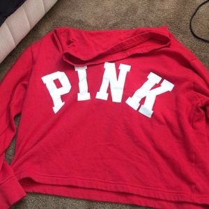 victoria secret cropped sweatshirt